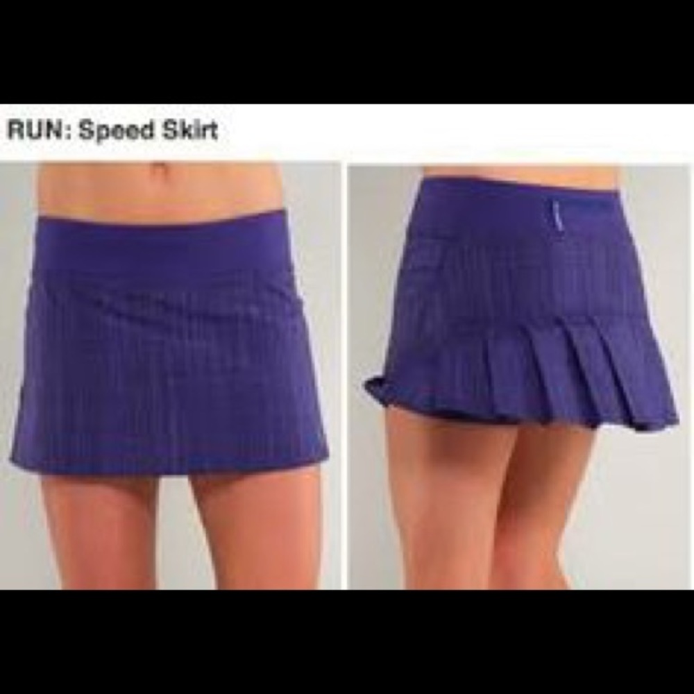 Lululemon Speed Skirt, Royalty Shale Blue, size 6
